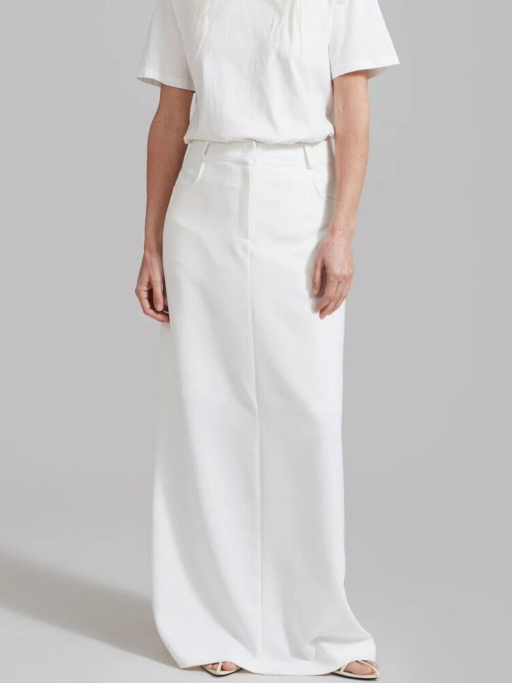 The Frankie Shop Malvo Long Pencil Skirt White Maxi Size S EUC